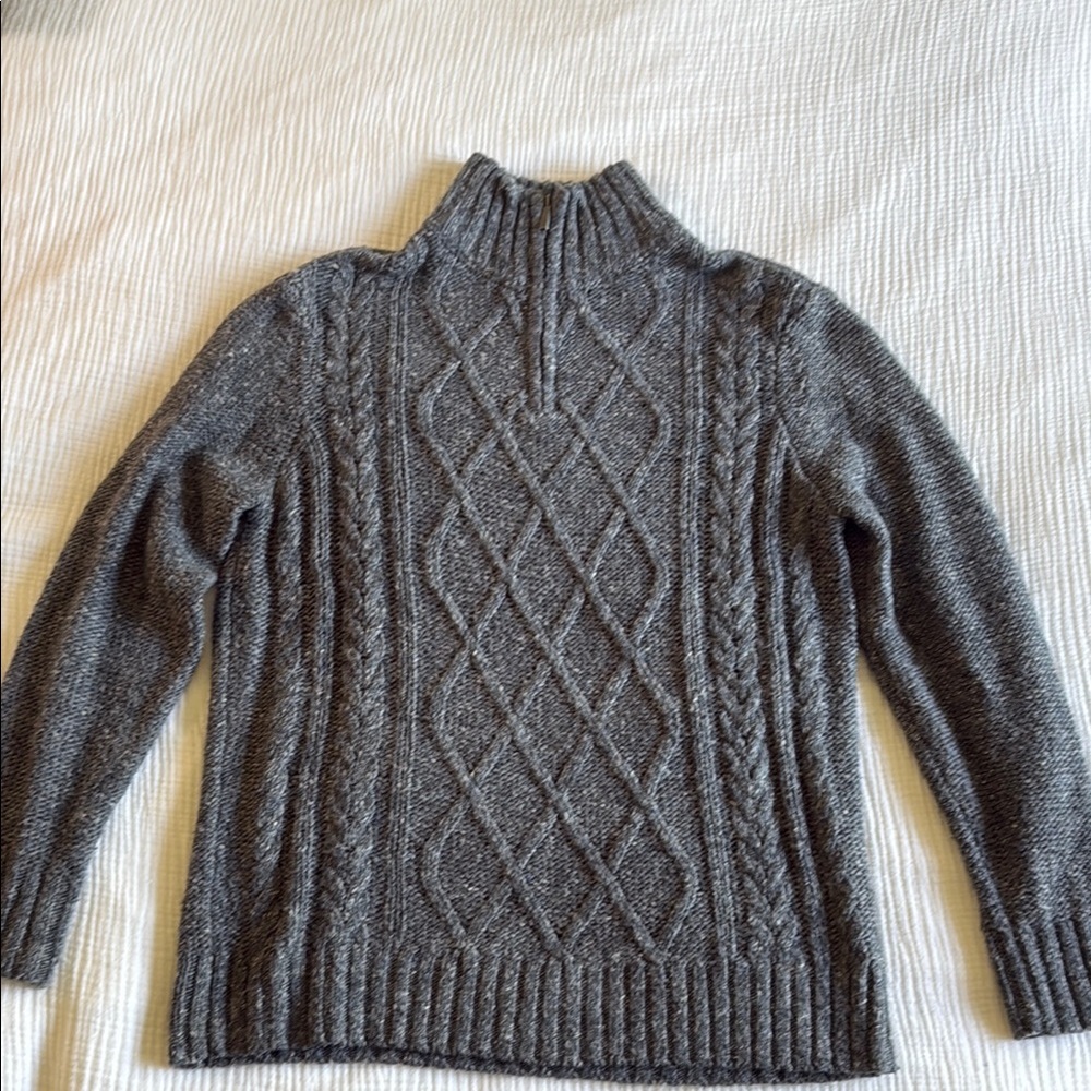 Club Room Dark Gray Quarter-Zip Sweater